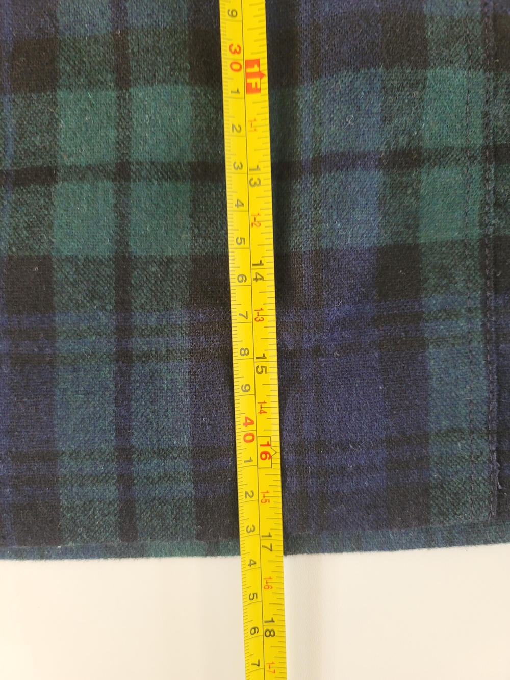 Sezane Gillie Navy Blue and Green Plaid Wool Blend Mini Skirt, 36/4 - Picture 8 of 11